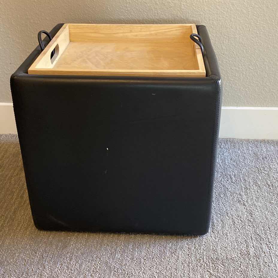 Photo 4 of BLACK BONDED STORAGE TABLE WITH REMOVABLE TRAY 19” x 18”