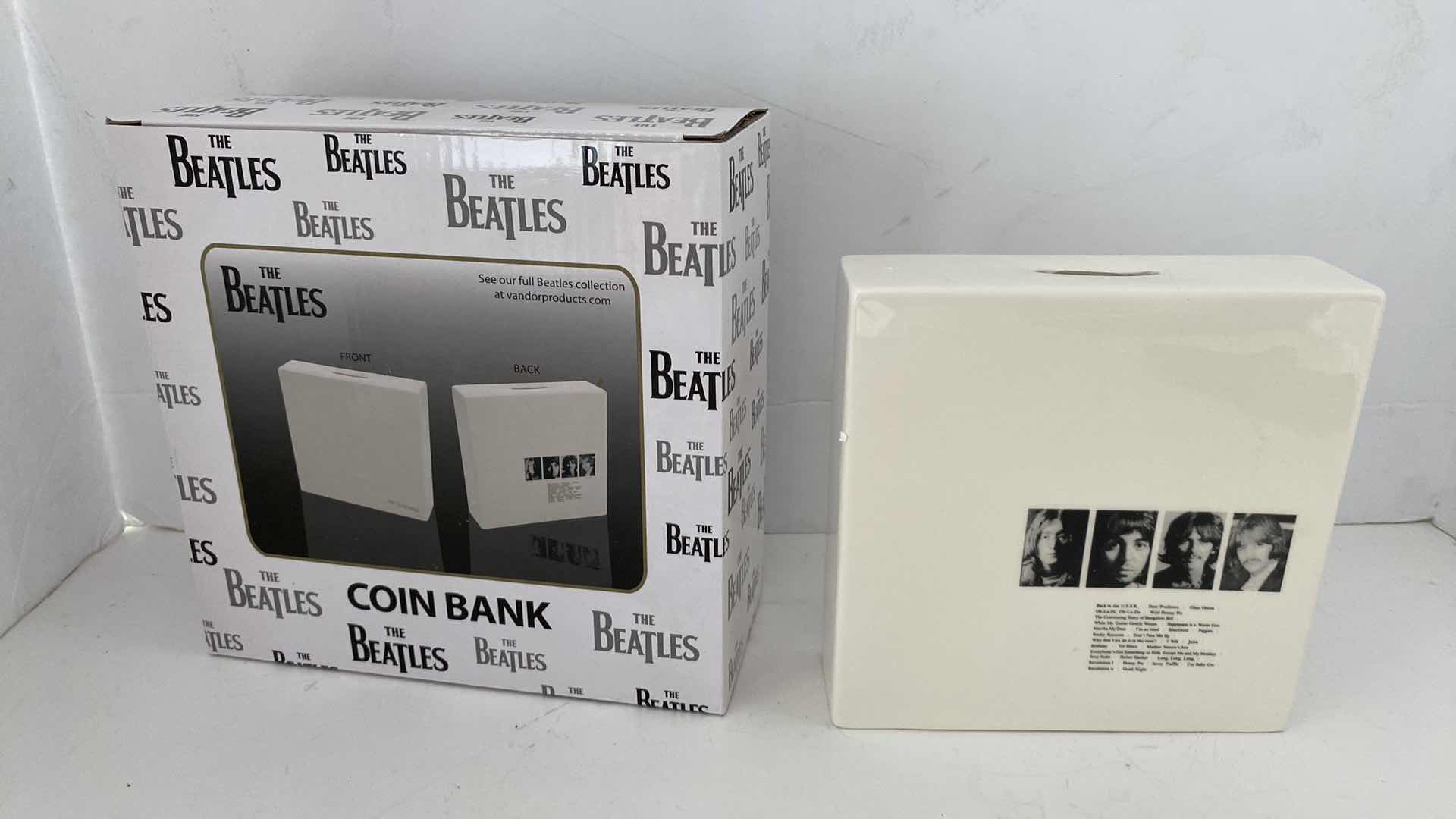 Photo 4 of BEATLES NUMBERED LIMITED EDITION BANK AND MUNIATURE ALBUM COLLECTION