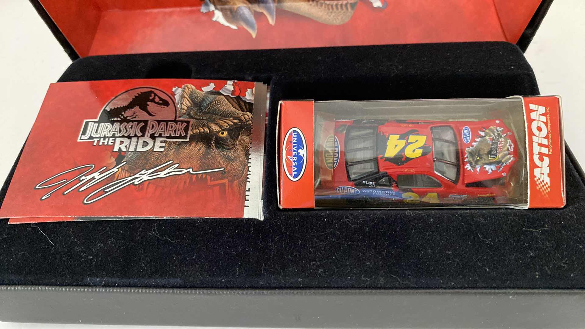 Photo 2 of JEFF GORDON JURASSIC PARK THE RIDE LIMITED EXPERTIN STOCK CAR COLLECTOR SET