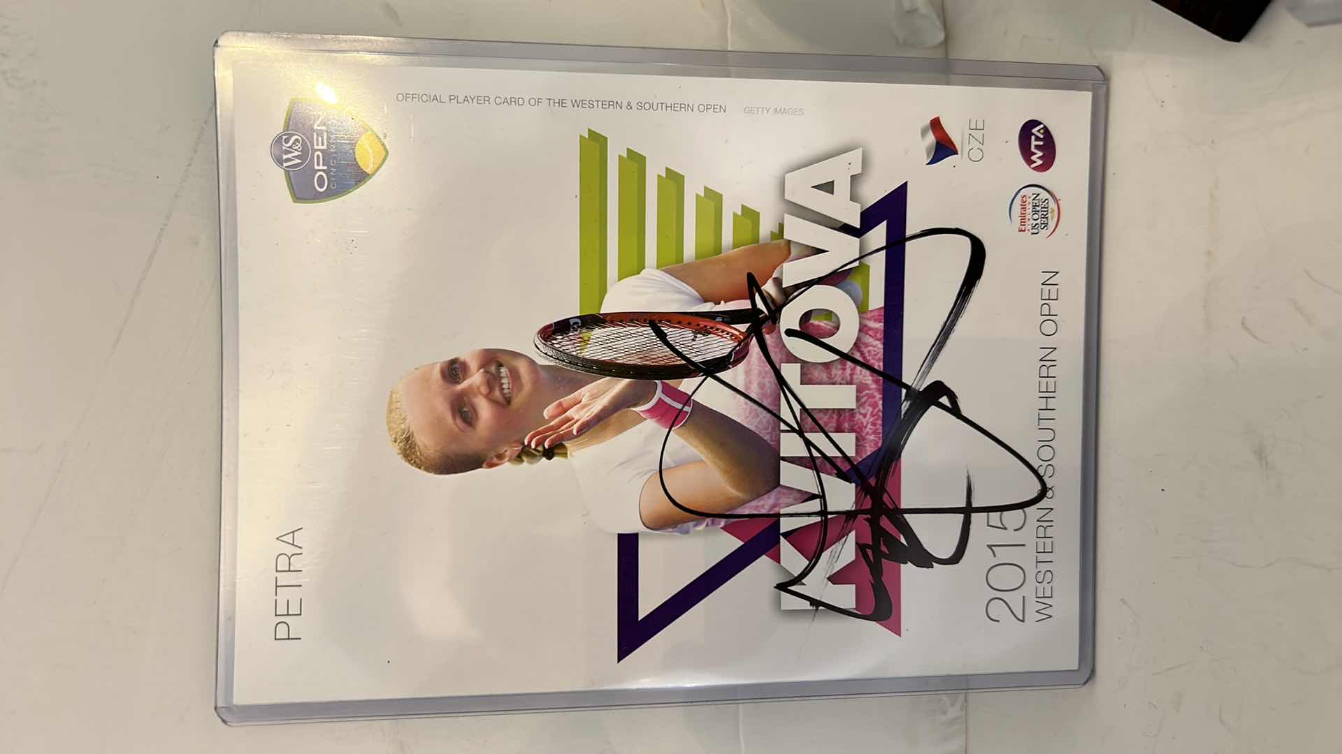 Photo 2 of TENNIS COLLECTIBLES- AUTOGRAPHED BALL AND PHOTO CARDS “”KVITOVA”