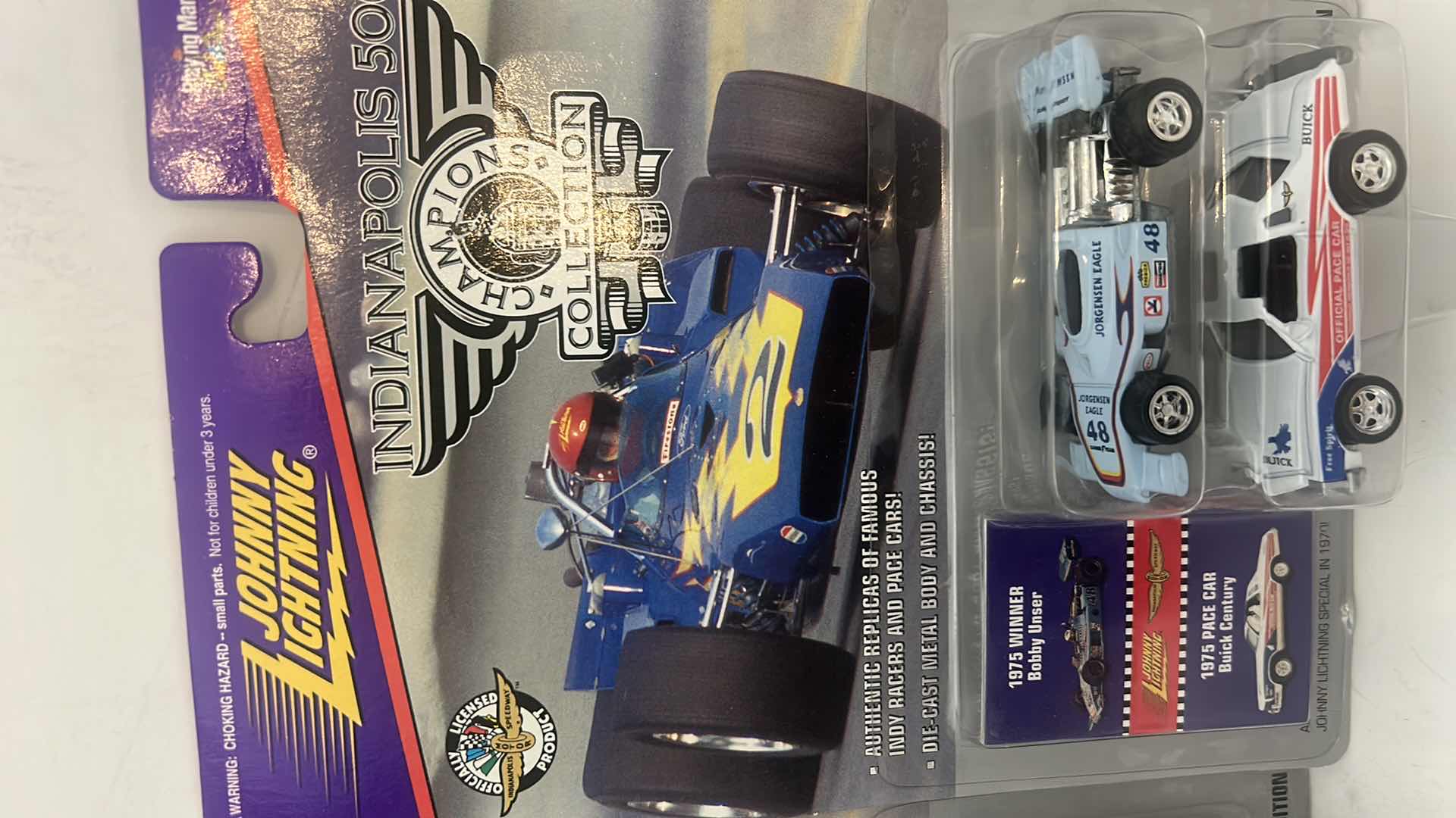 Photo 3 of 3 - 2 PACK JOHNNY LIGHTNING INDIANAPOLIS 500 CHAMPIONS COLLECTIBLES