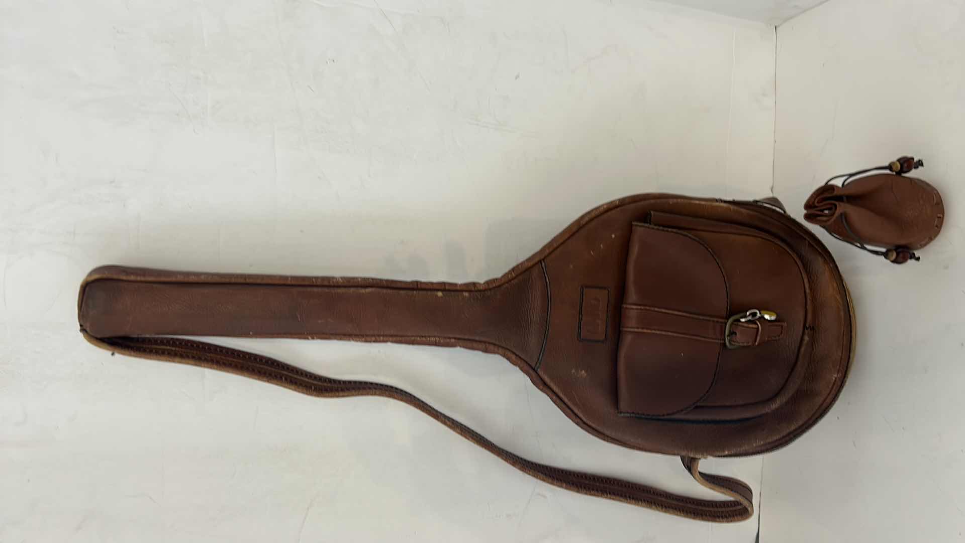 Photo 1 of 2 VINTAGE LEATHER CASES - TENNIS RACKET AND DICE