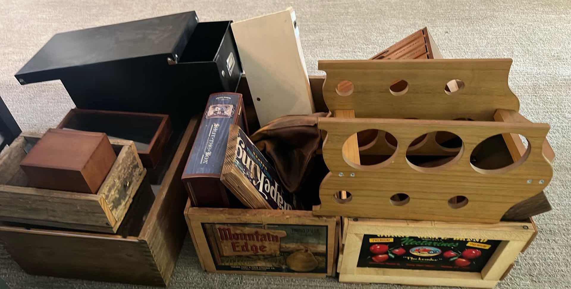 Photo 4 of ASSORTMENT WOODEN STORAGE CONTAINERS