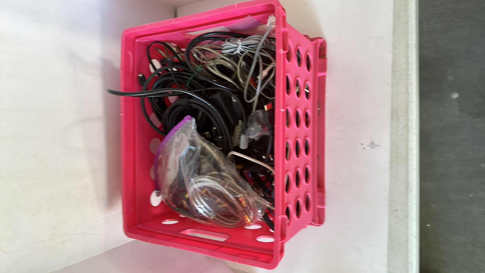 Photo 1 of BOX OF ASSORTED CABLES AND WIRES