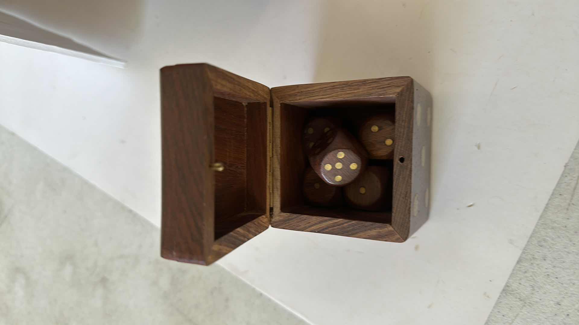 Photo 2 of BACKGAMMON CASE AND BOX OF WOOD DICE