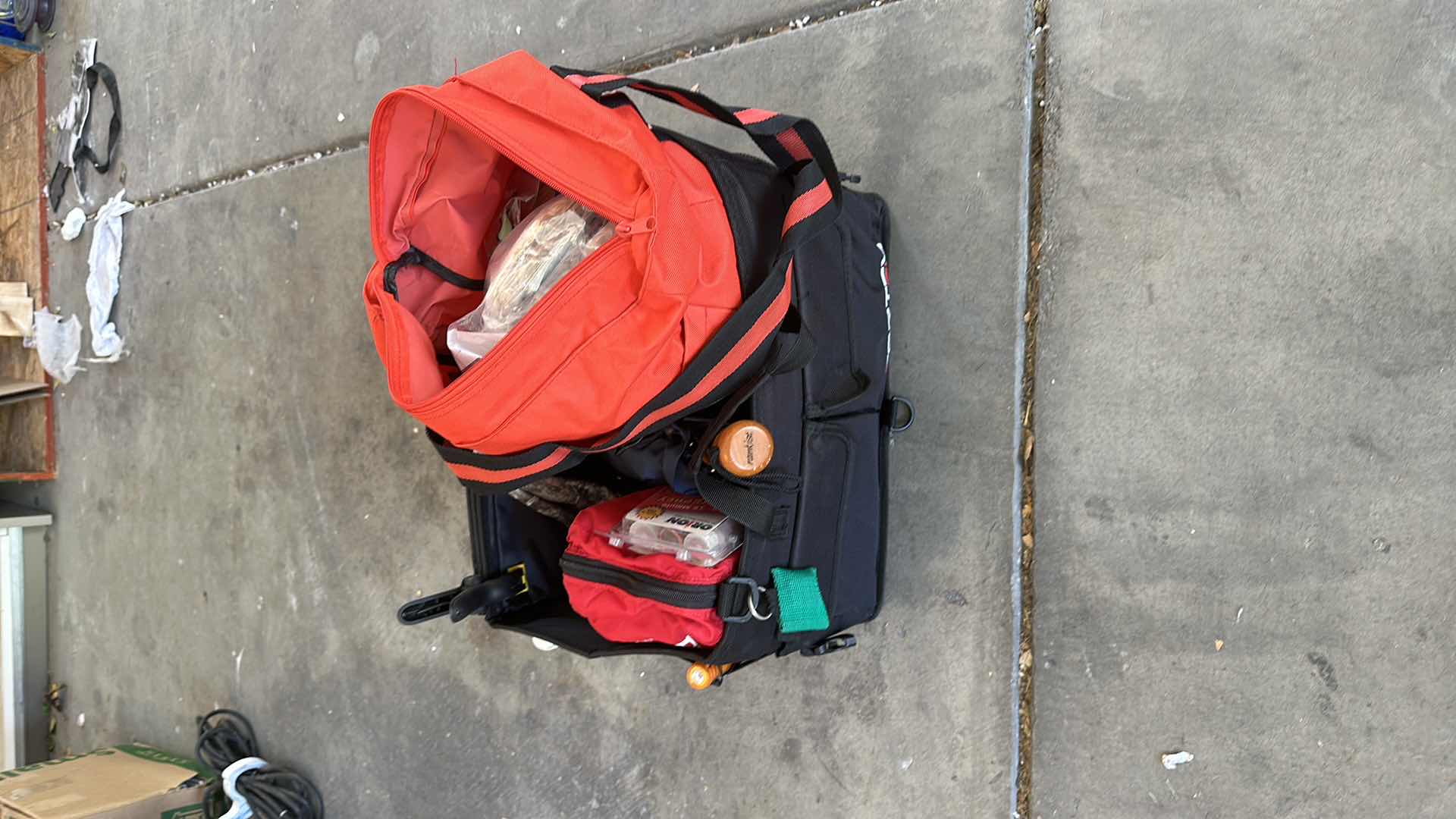 Photo 1 of BAG OF FIRST AID AND CAR ITEMS