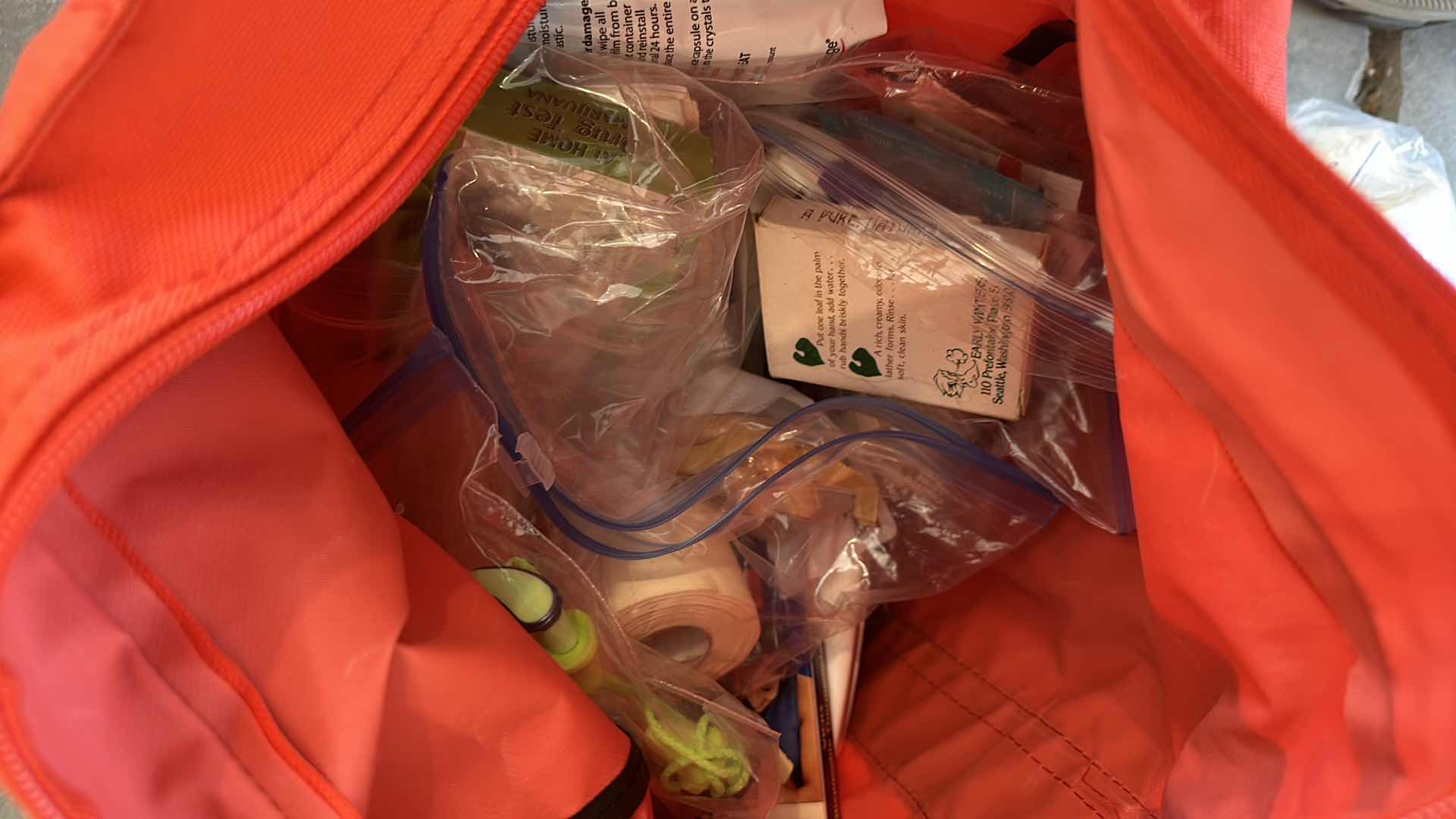 Photo 5 of BAG OF FIRST AID AND CAR ITEMS