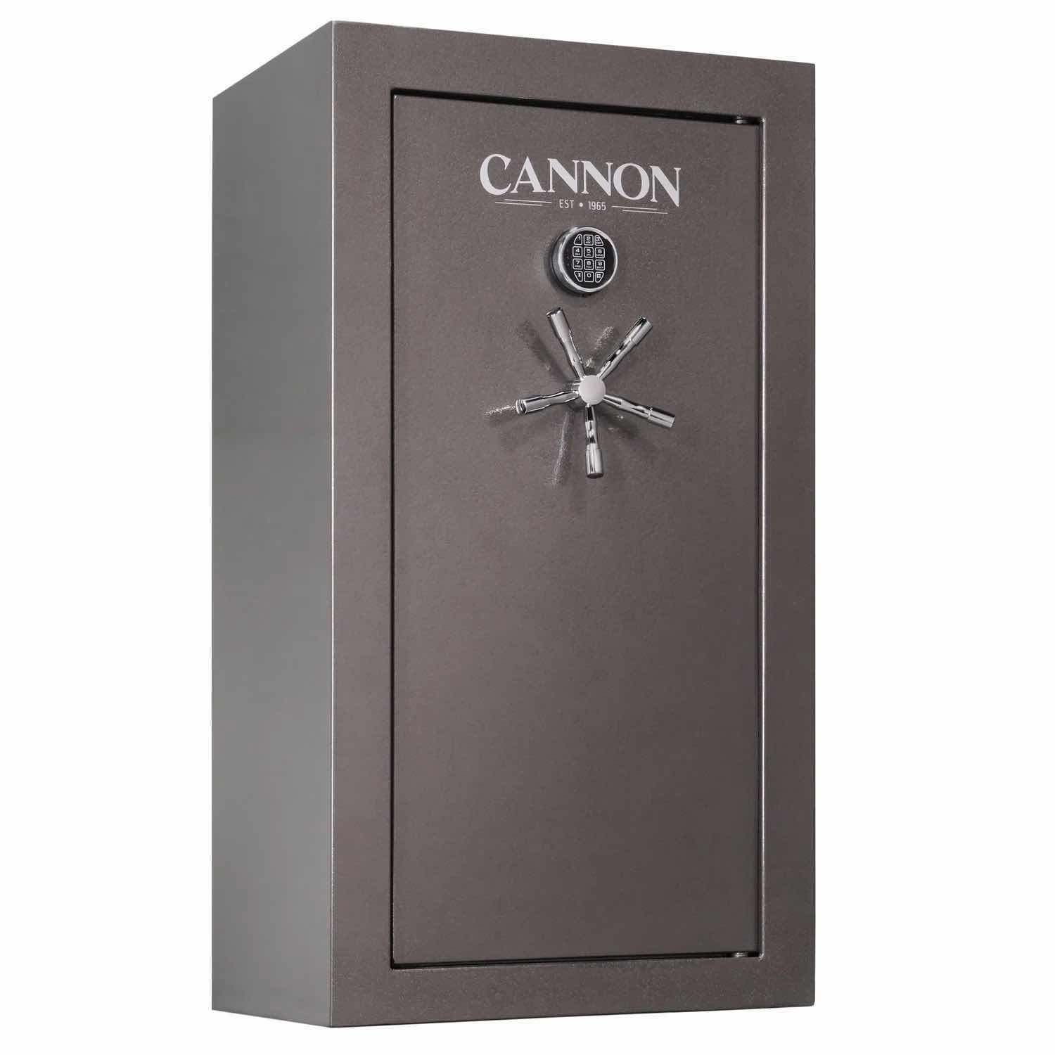 Photo 1 of CANNON FIREPROOF 36 + 4 GUN SECURITY SAFE, ELECTRONIC LOCK W KEY, TRULOCK HINGE, GREY - USED  30” x 20” H55”