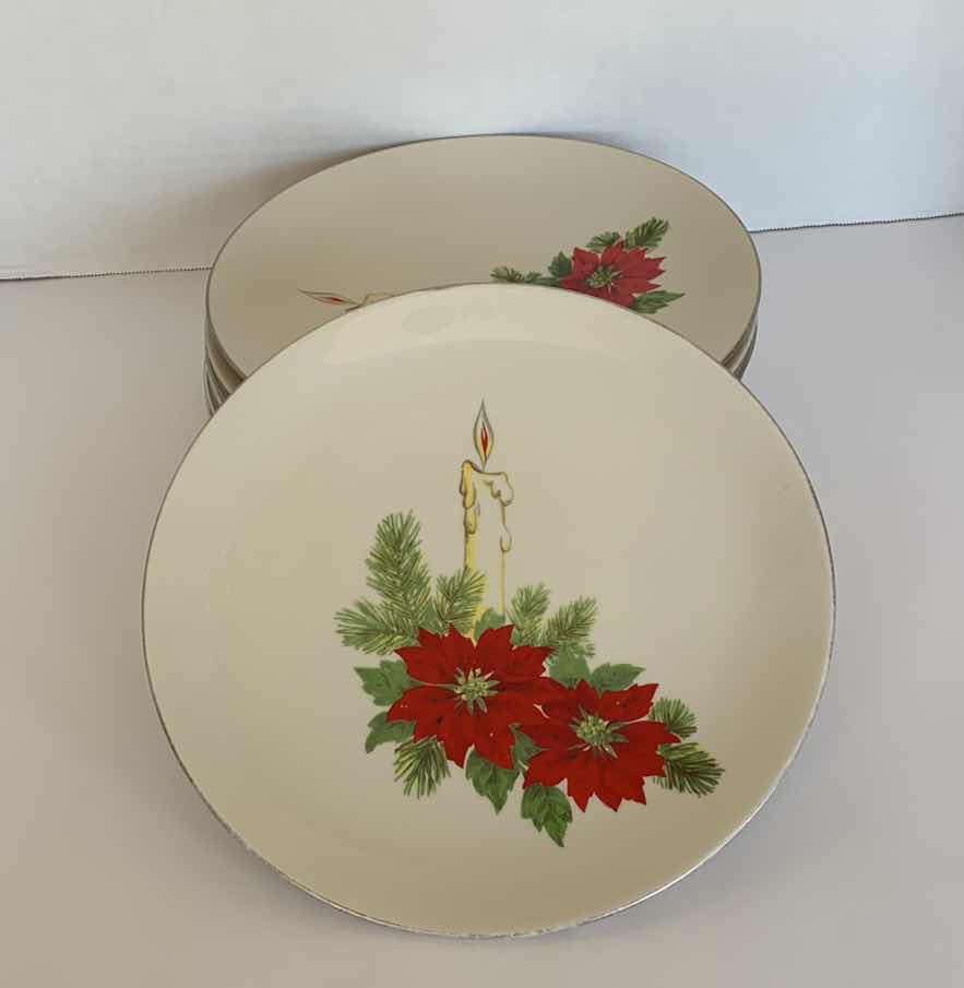 Photo 3 of 7 - TRIOMPHE POINSETTIA CHRISTMAS PLATES 11"