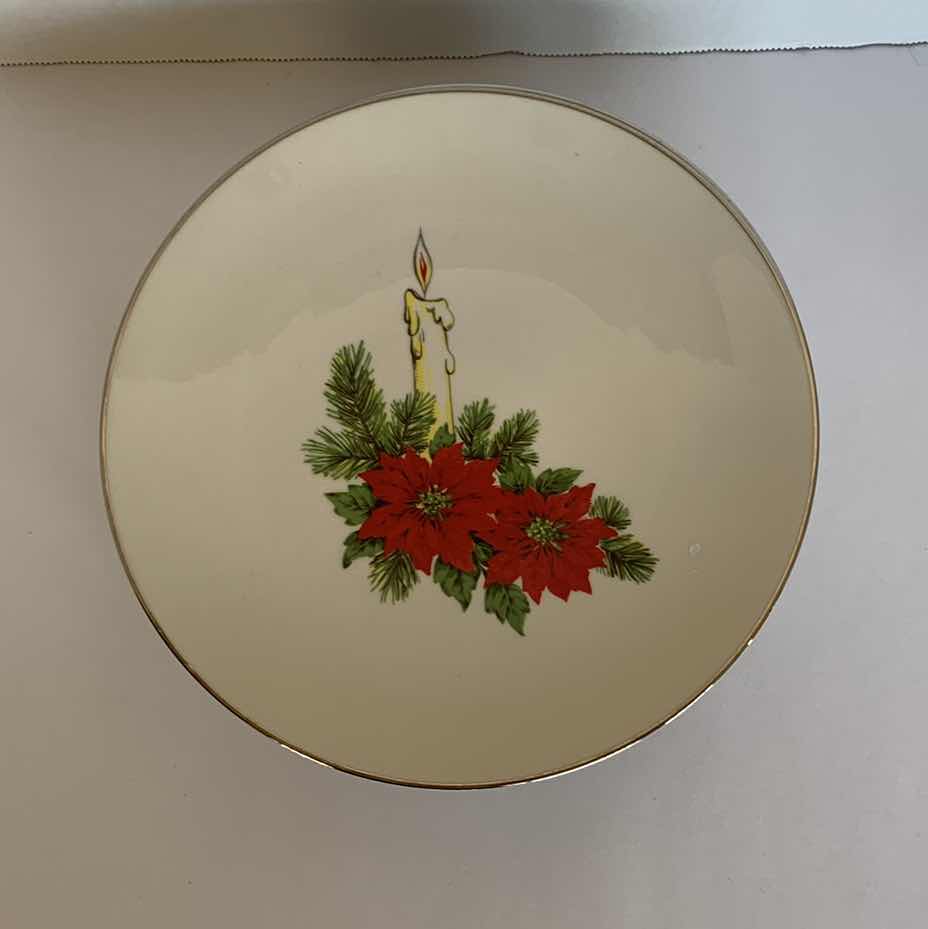 Photo 1 of 6 - TRIOMPHE POINSETTIA CHRISTMAS PLATES 8.5"