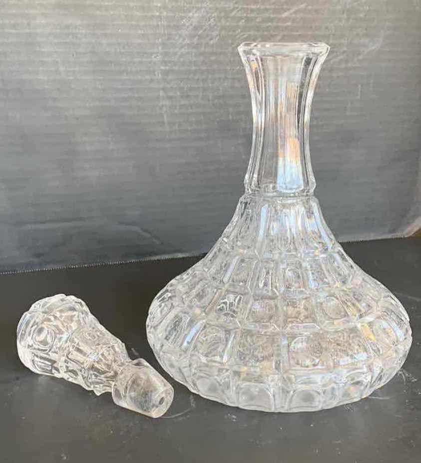 Photo 2 of CRYSTAL CUT DECANTER 12"