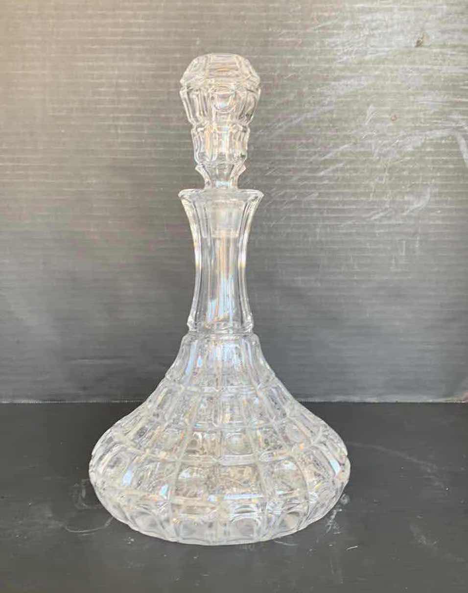 Photo 1 of CRYSTAL CUT DECANTER 12"