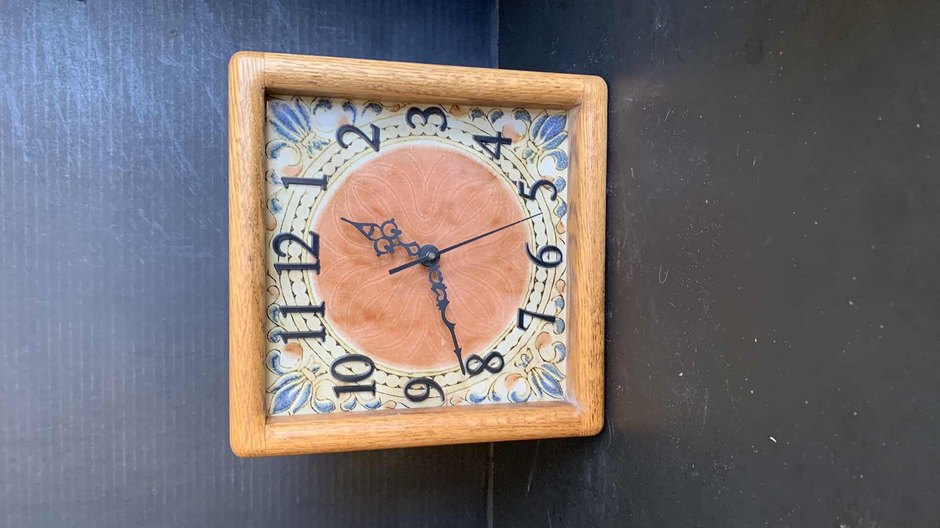 Photo 1 of SOLID OAK WOOD WALL CLOCK 9"