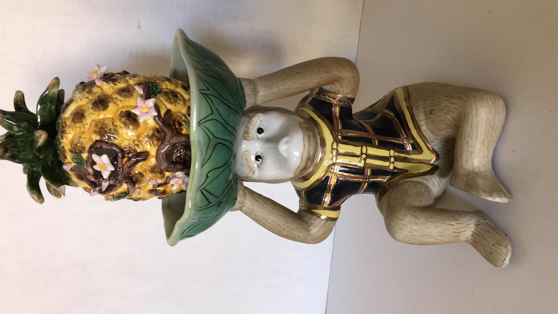 Photo 1 of MONKEY AND PINEAPPLE CANDLE HOLDER STATUE 17”