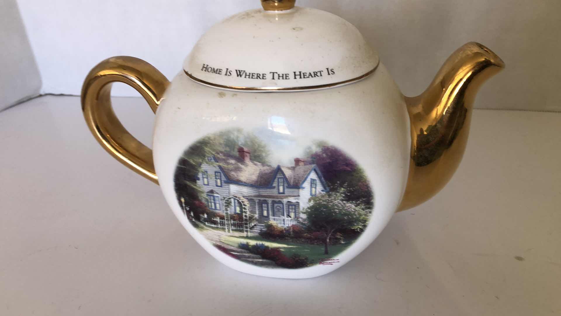 Photo 1 of THOMAS KINKADE “HOME IS WHERE THE HEART IS” TEAPOT