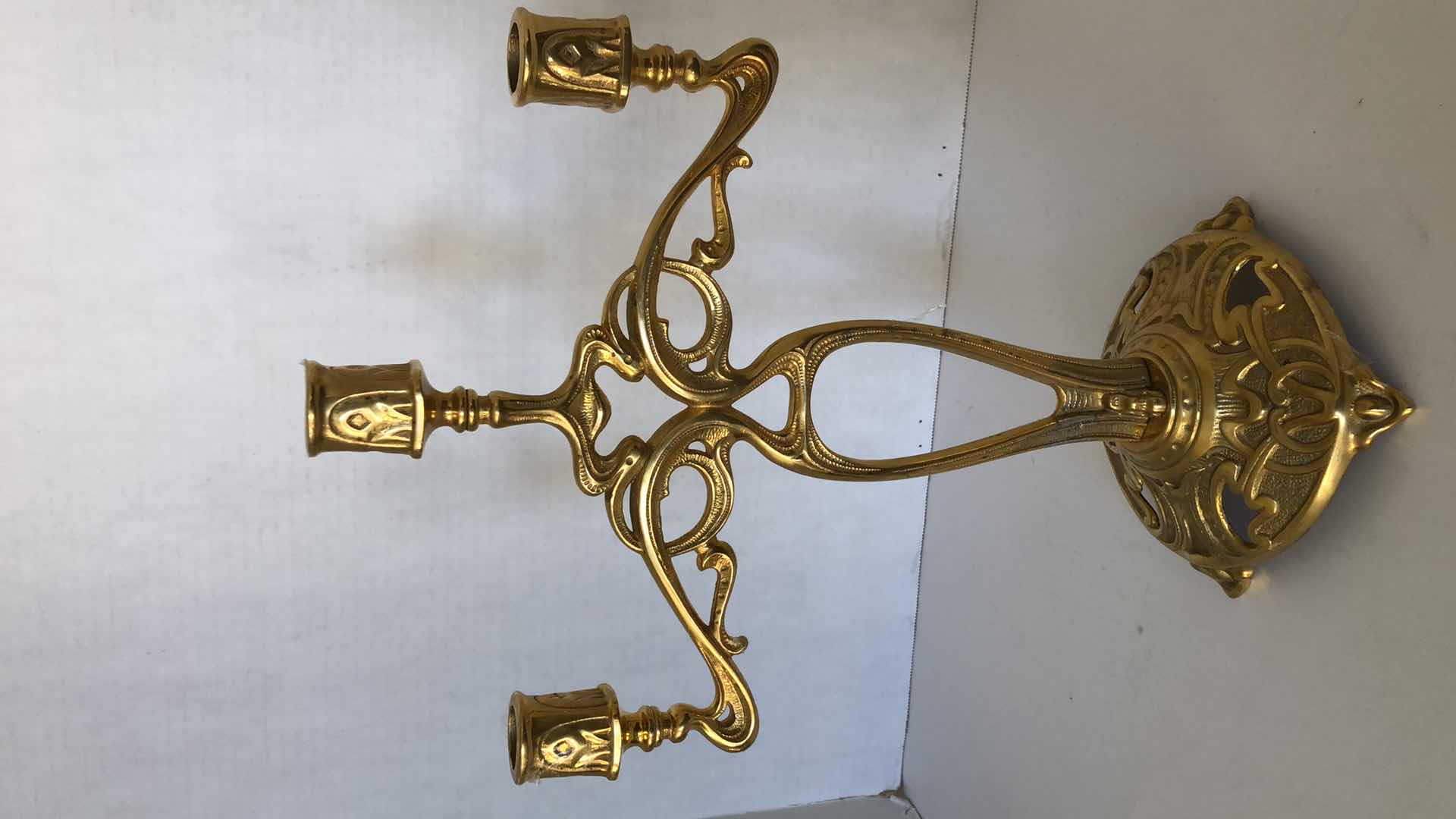 Photo 1 of BRASS CANDELABRA 15”