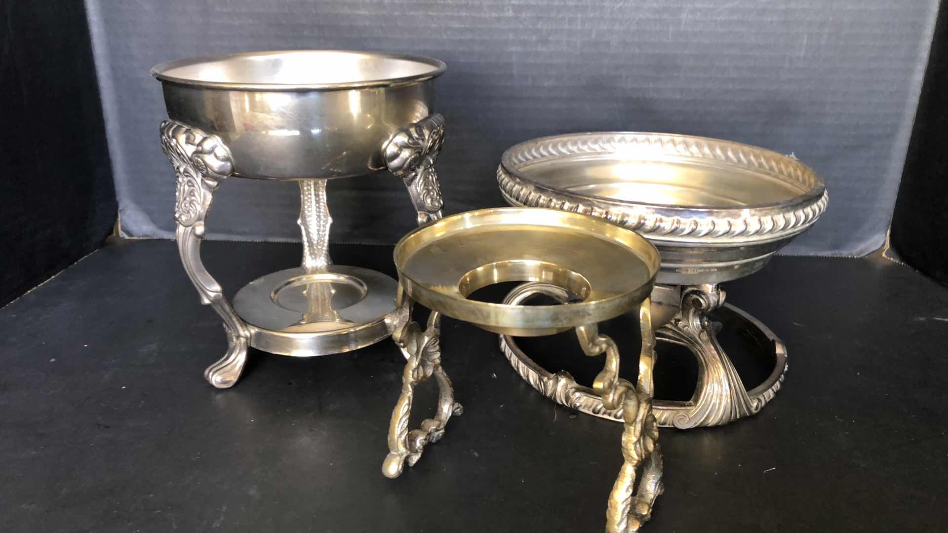 Photo 1 of 3-SILVER-PLATED CHAFING DISHES