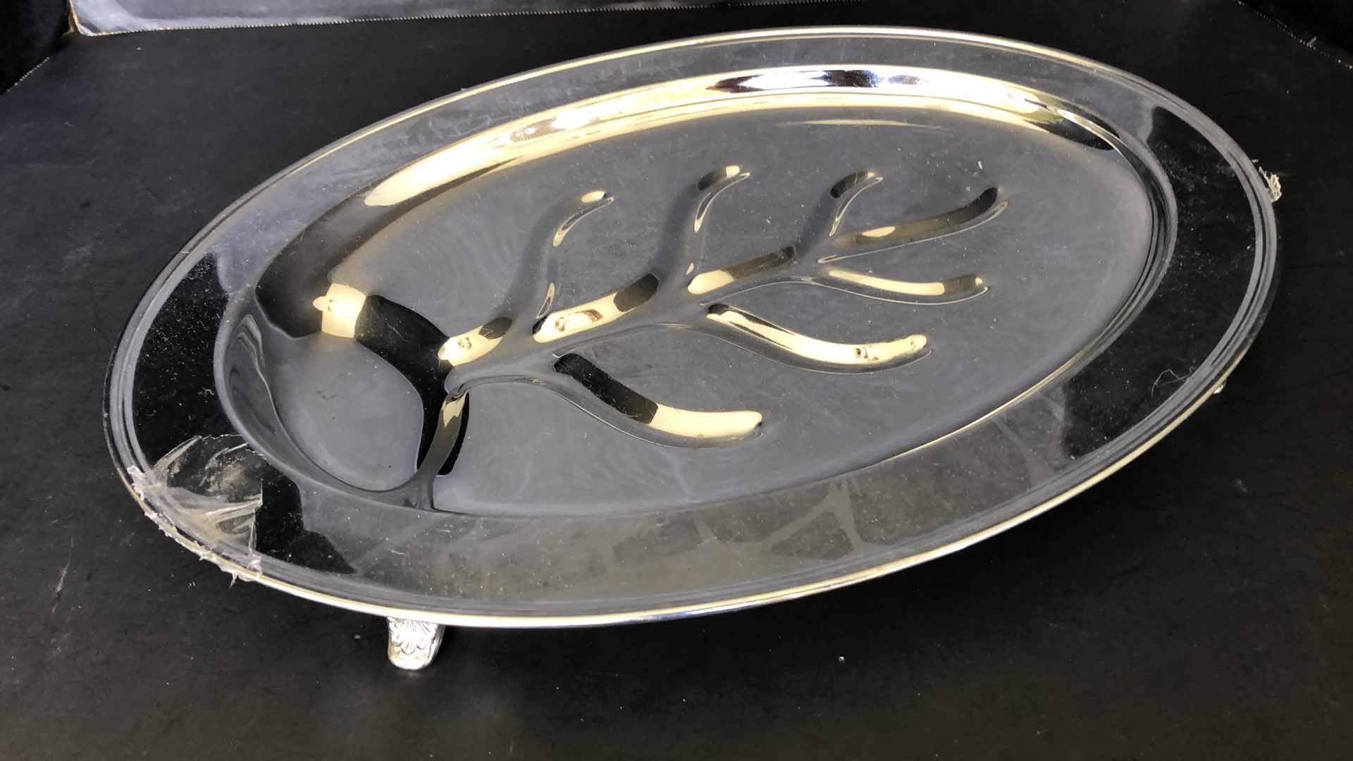 Photo 1 of SILVER PLATED SERVING TRAY 16” WIDE