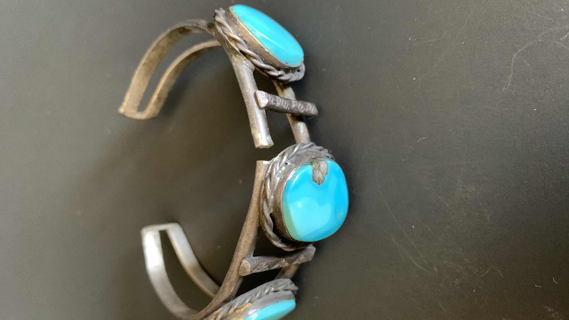 Photo 2 of 3 BANGLE BRACELETS AND 3 TURQUOISE RINGS