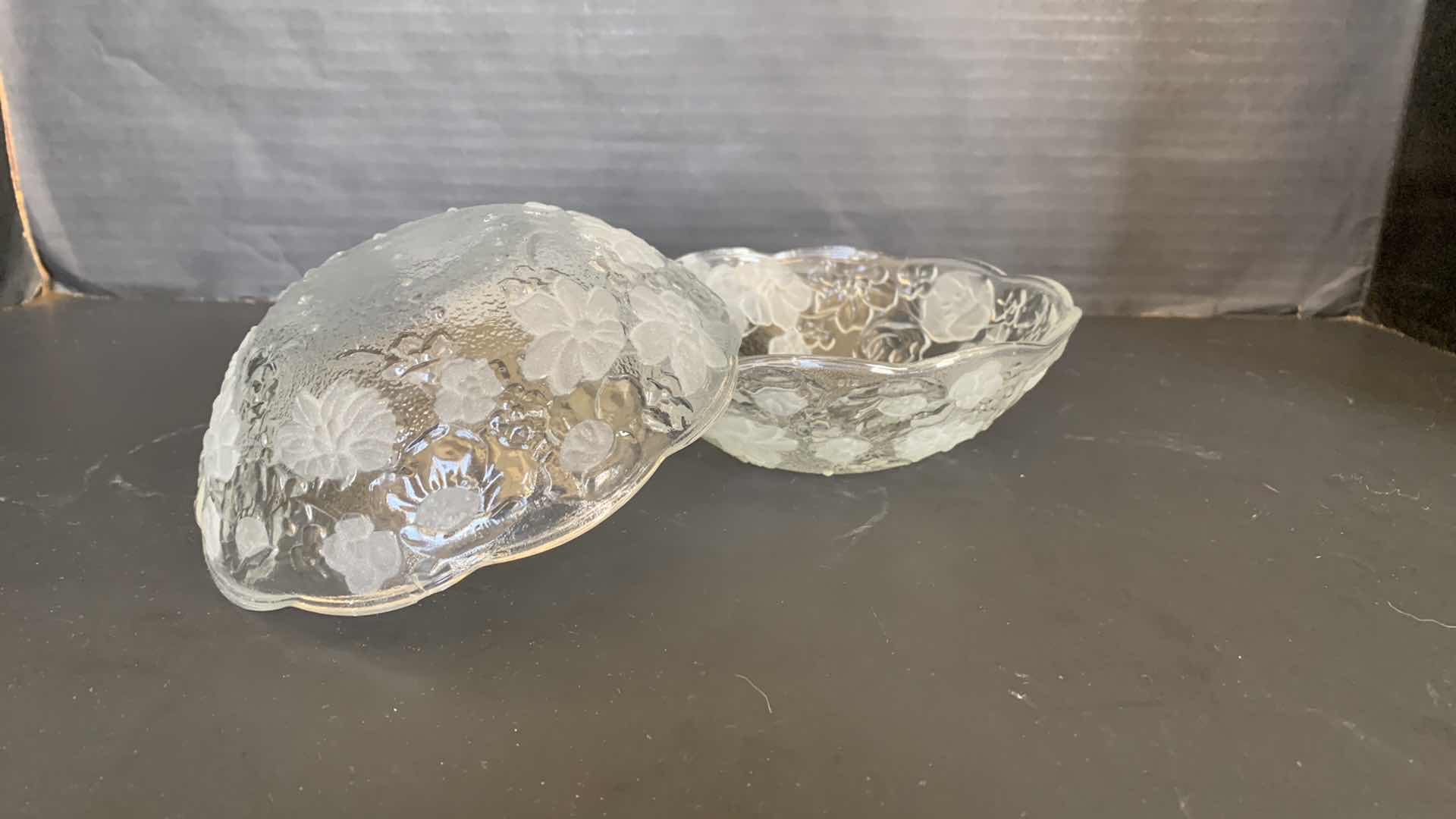 Photo 3 of 2 - 6” SALAD BOWLS WITH FROSTED FLOWERS