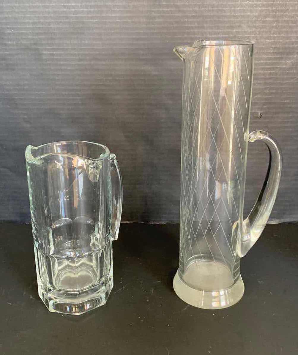 Photo 1 of 2 - GLASS PITCHERS