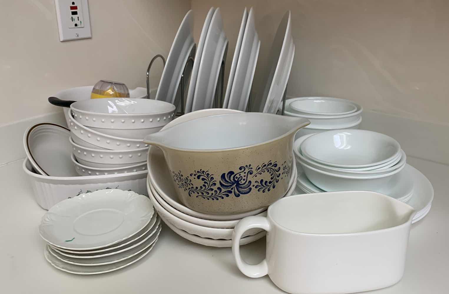 Photo 1 of PYREX BOWL, CORELLE  DISH SET, AND PLATES