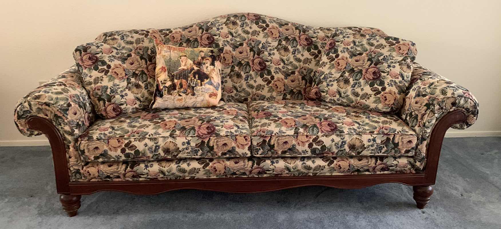 Photo 1 of VINTAGE FLORAL SOFA 83" X 35" H 37"