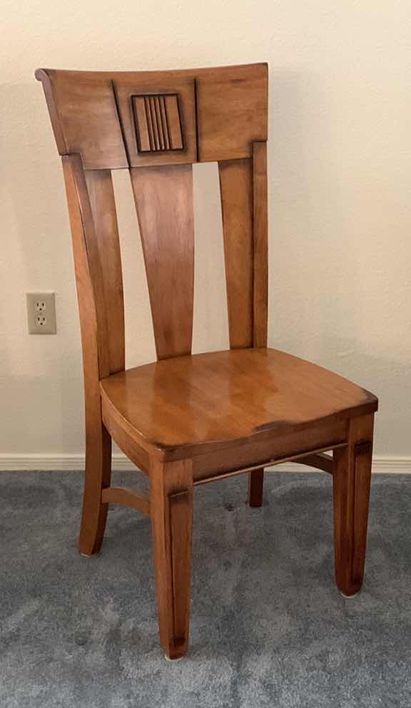 Photo 1 of SOLID WOOD HEAVY CHAIR  21" X 18" H 42"