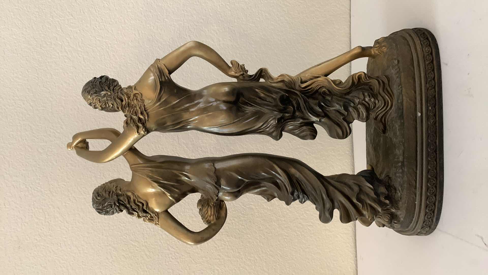 Photo 3 of VINTAGE SCULPTURE ART NOUVEAU DOUBLE NYMPH 23.5" H 14"