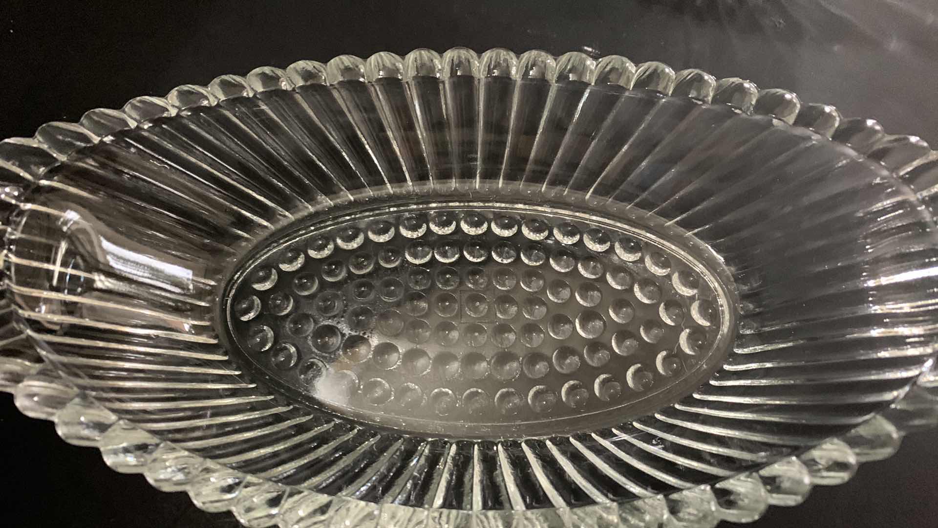 Photo 3 of 3 HOBNAIL PRESSED GLASS BANANA BOATS