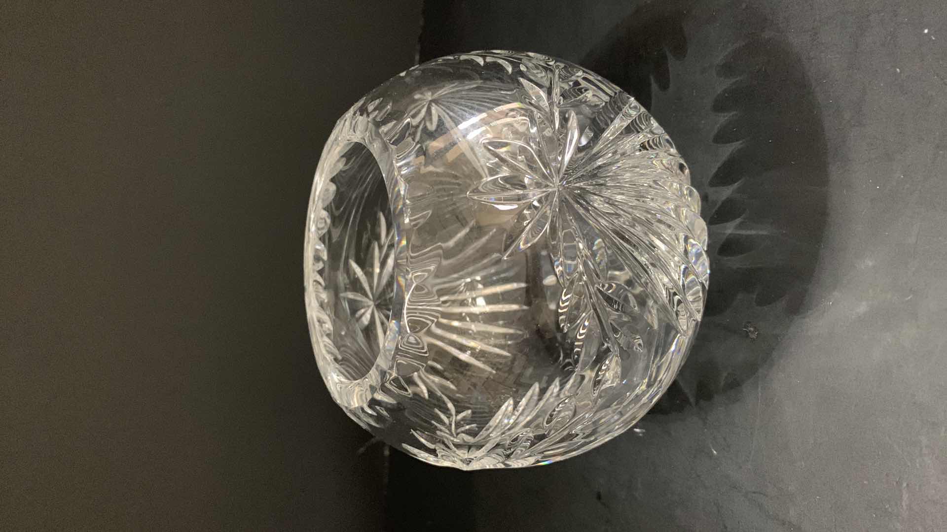 Photo 1 of PINWHEEL CRYSTAL ROSE BOWL