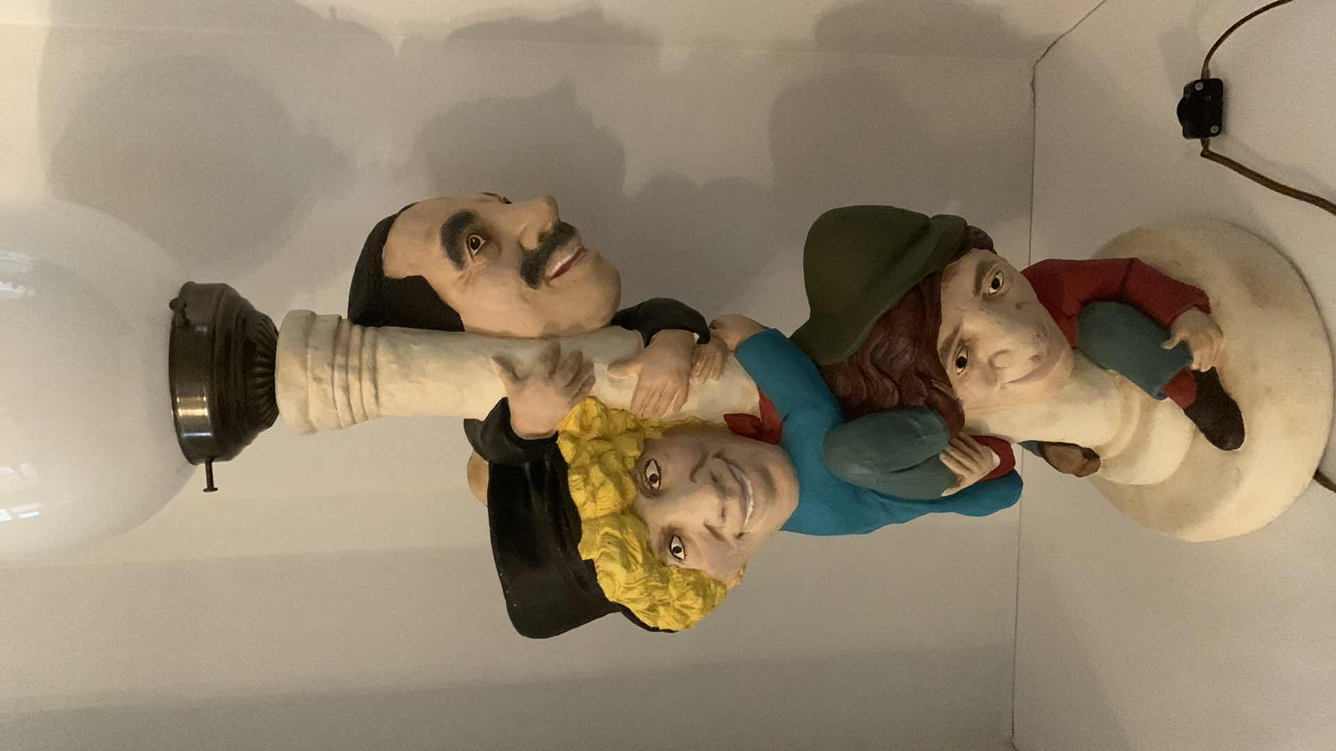 Photo 1 of 33” PLASTER MARX BROTHERS TABLE LAMP