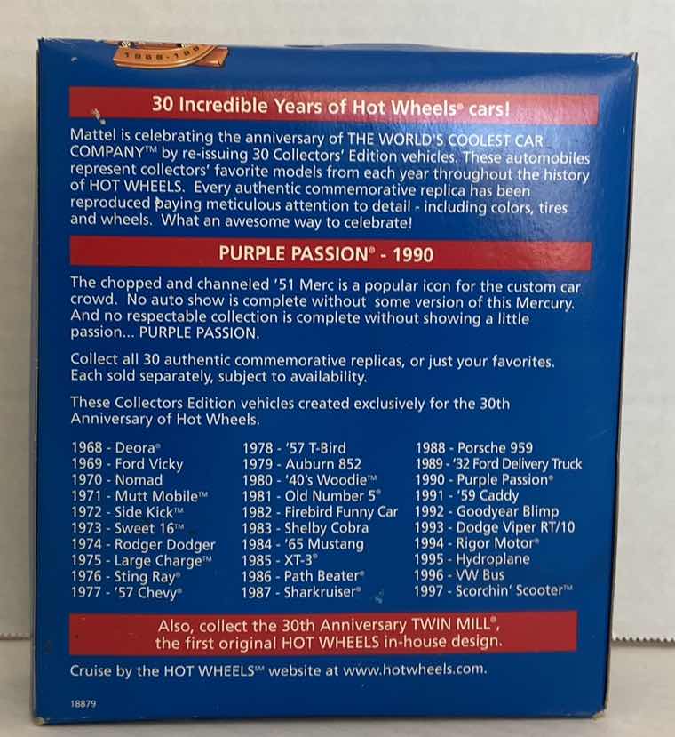 Photo 2 of HOT WHEELS PURPLE PASSION 1990