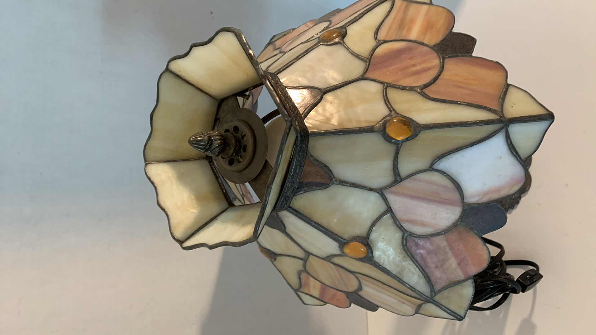 Photo 2 of RESIN STAIN GLASS STYLE LAMP 18” TALL