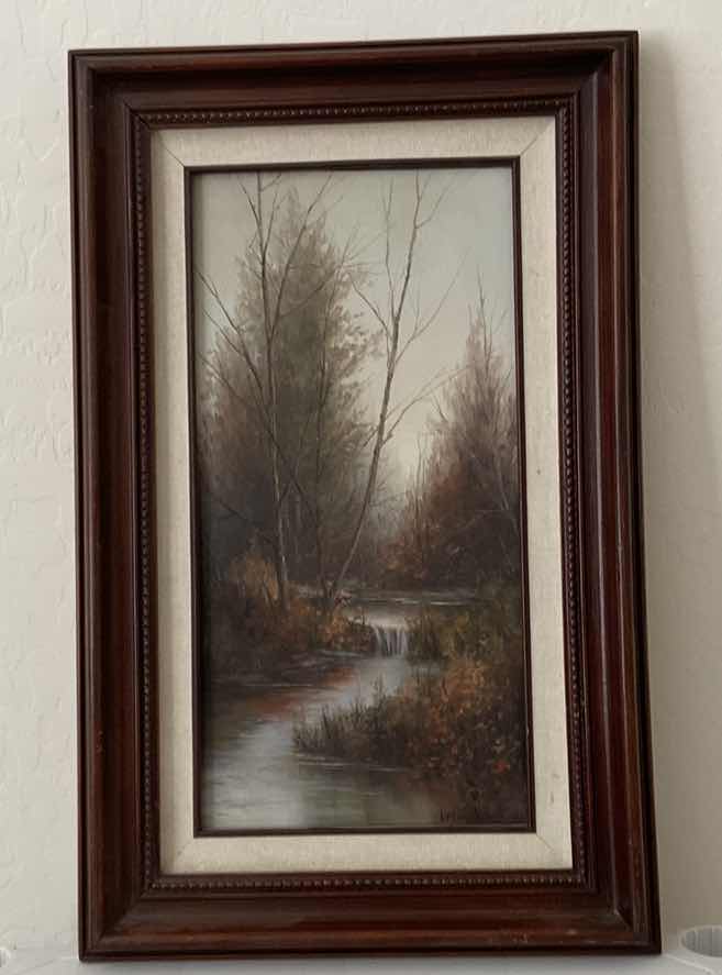 Photo 1 of LANDSCAPE OIL PAINTING L MANN 13.5” X 22.5”