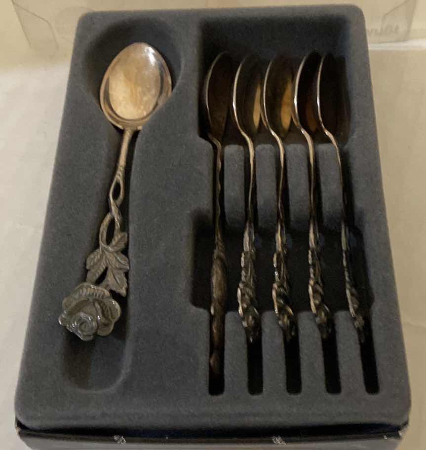 Photo 1 of VINTAGE SILVER PLATED SPOON SET