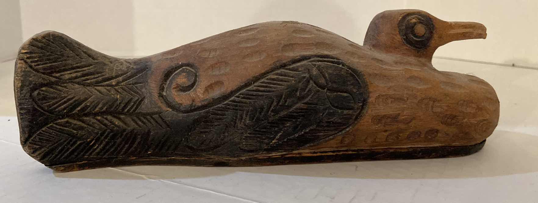 Photo 2 of VINTAGE WOOD CARVED DUCK