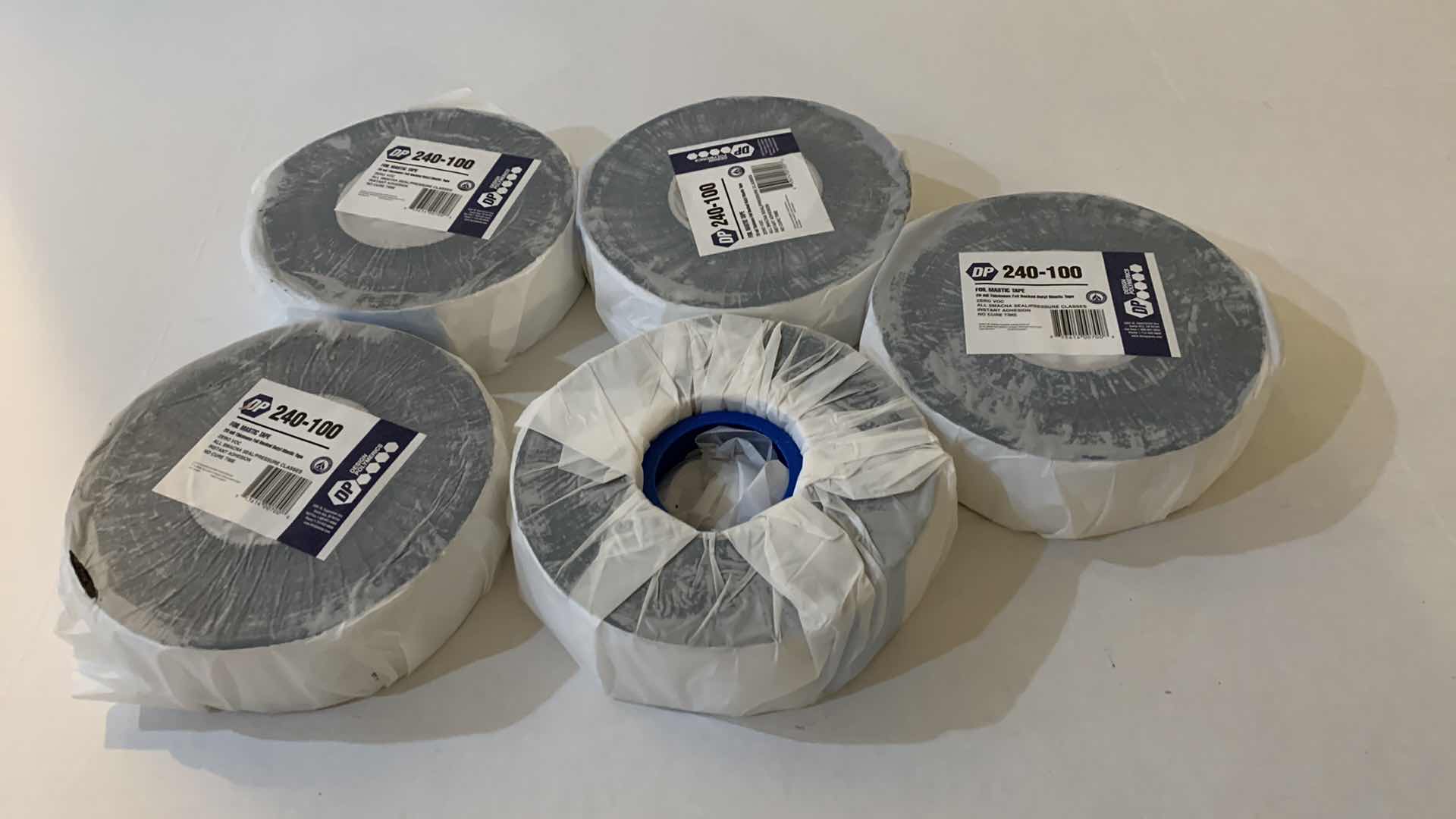 Photo 1 of 5-ROLLS OF DP 240-100 FOIL MASTIC TAPE