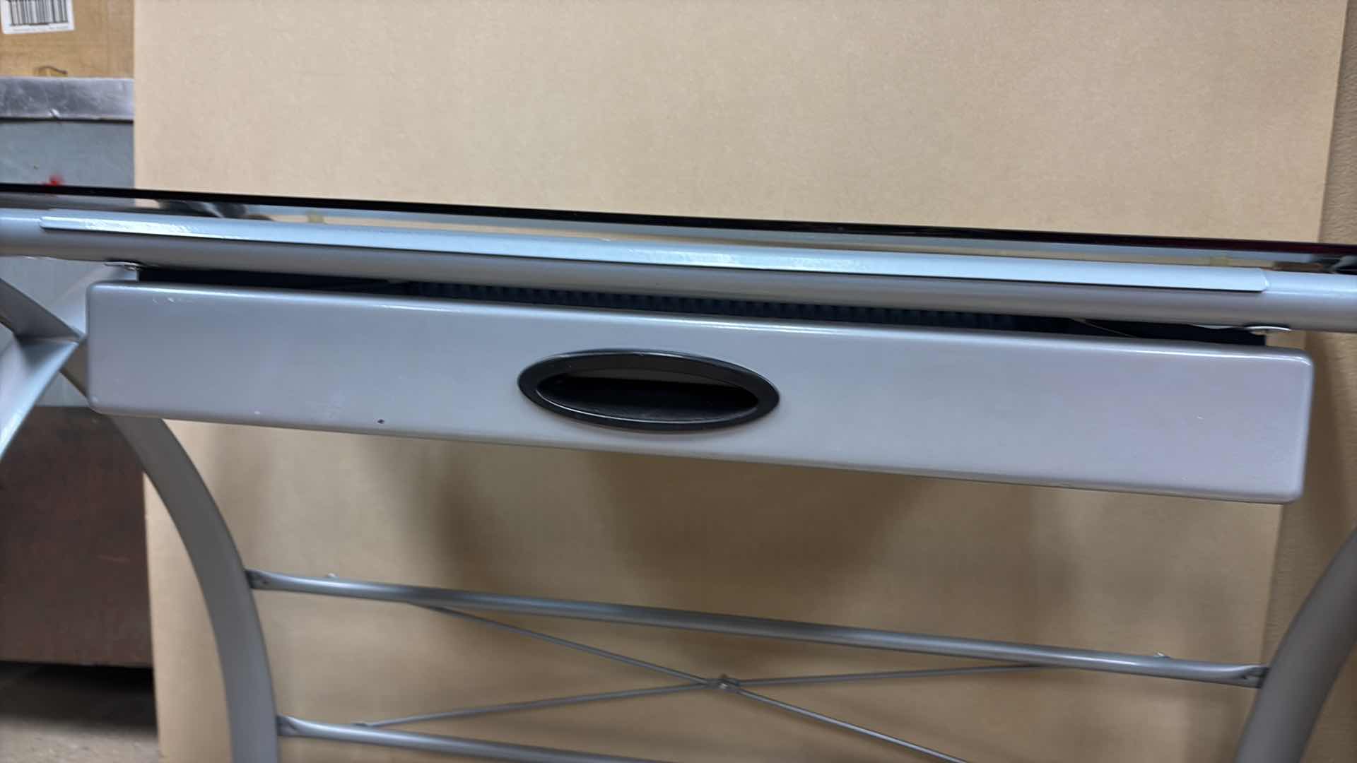 Photo 1 of GLASS TABLE DESK 45”X24”XH29”