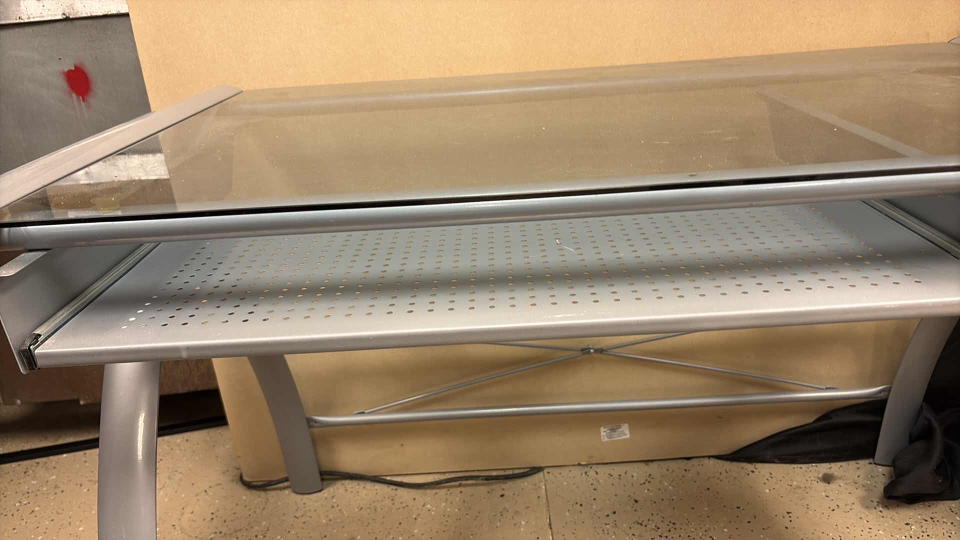 Photo 1 of GLASS TABLE DESK 45”X24”XH29”