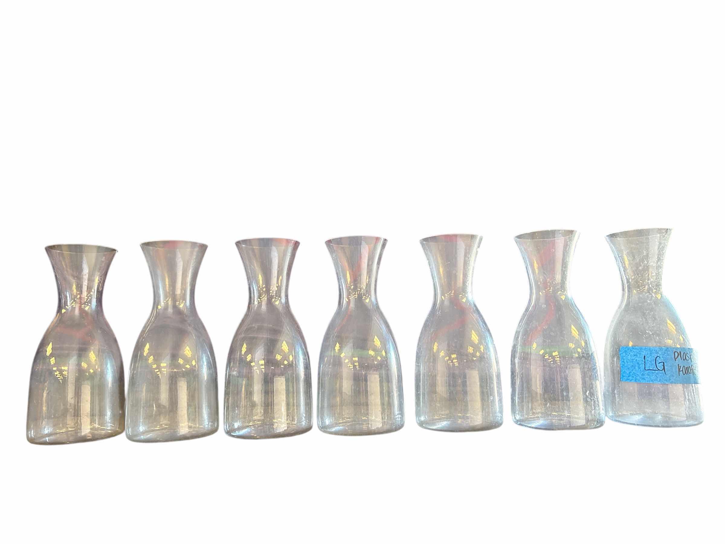 Photo 1 of (7)PCS LARGE PLASTIC KARAFE H10.5”