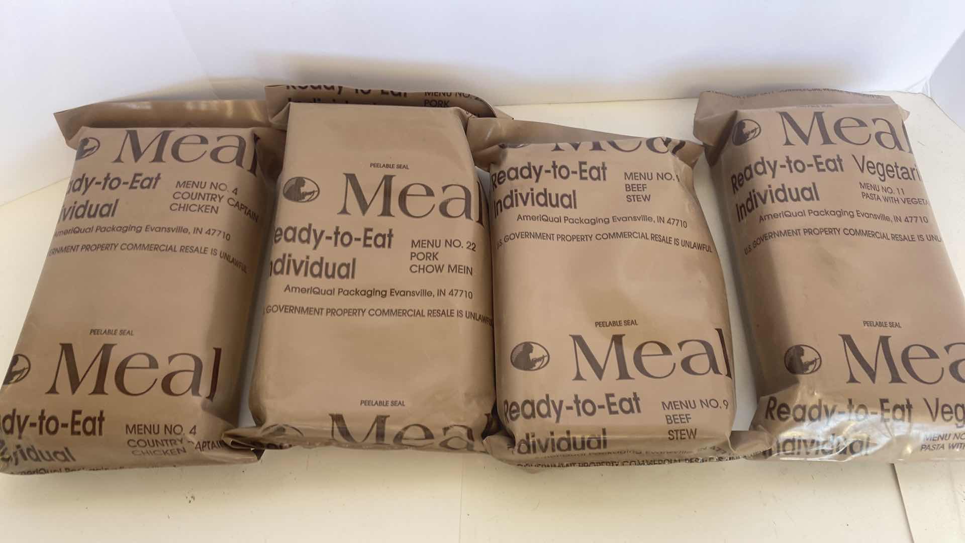 Photo 1 of 4 -  MEAL READY TO EAT INDIVIDUAL PACKAGES