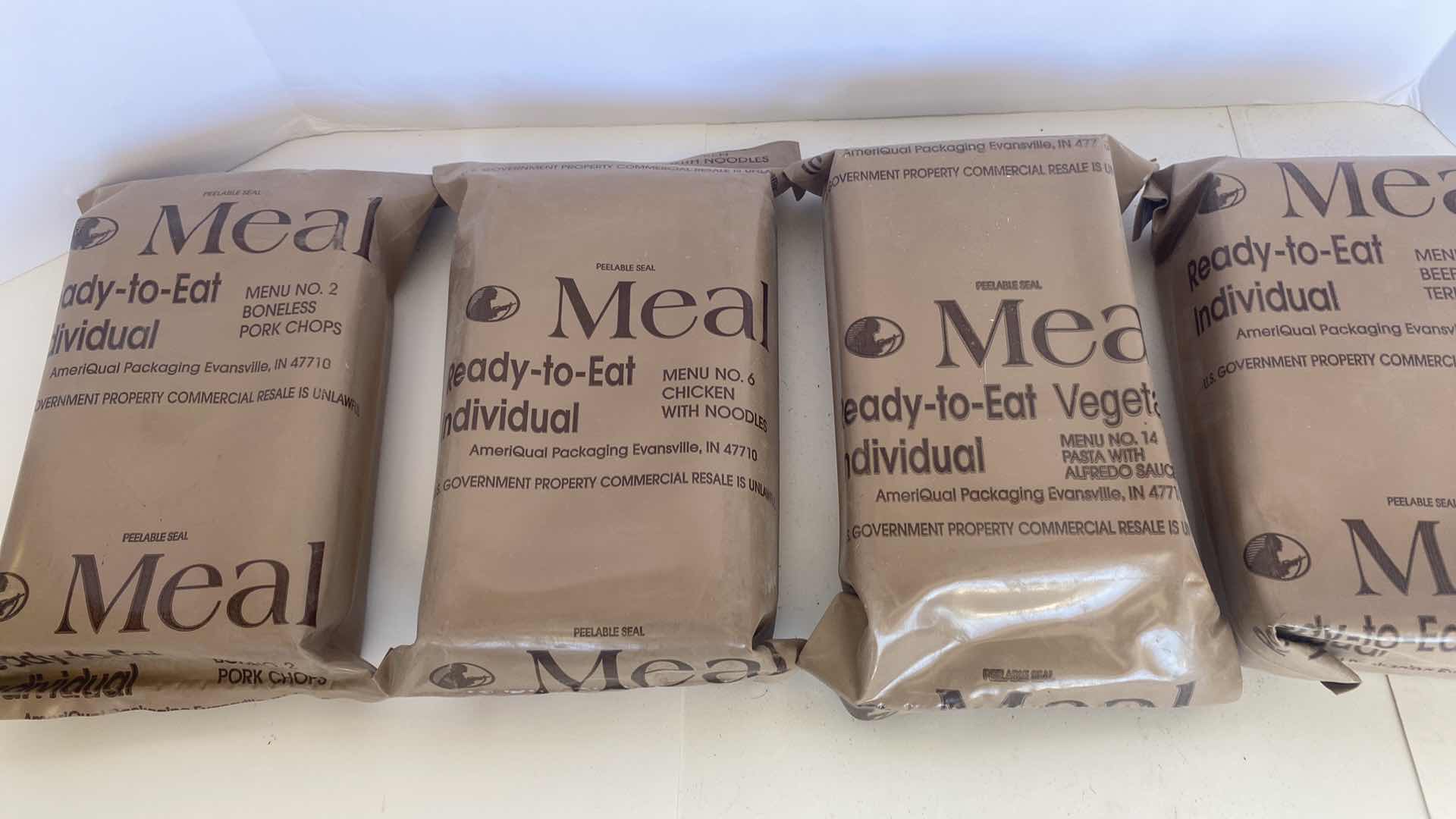 Photo 1 of 4 -  MEAL READY TO EAT INDIVIDUAL PACKAGES