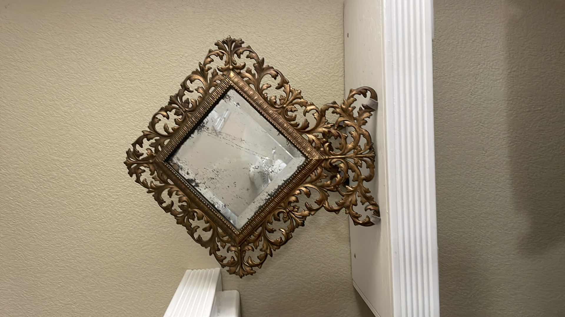 Photo 3 of ANTIQUE FILLAGREE MIRROR 18x17