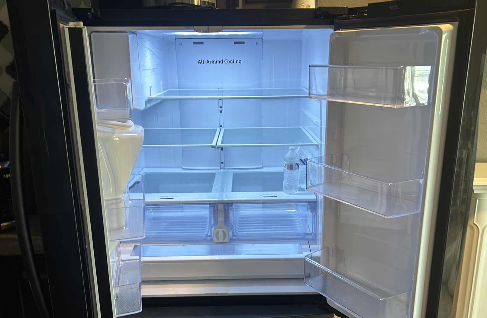 Photo 4 of SAMSUNG REFRIGERATOR MODEL RF-277550-1SG WITH DIMENSIONS OF 35 3/4" X 35 3/4" X H 70".