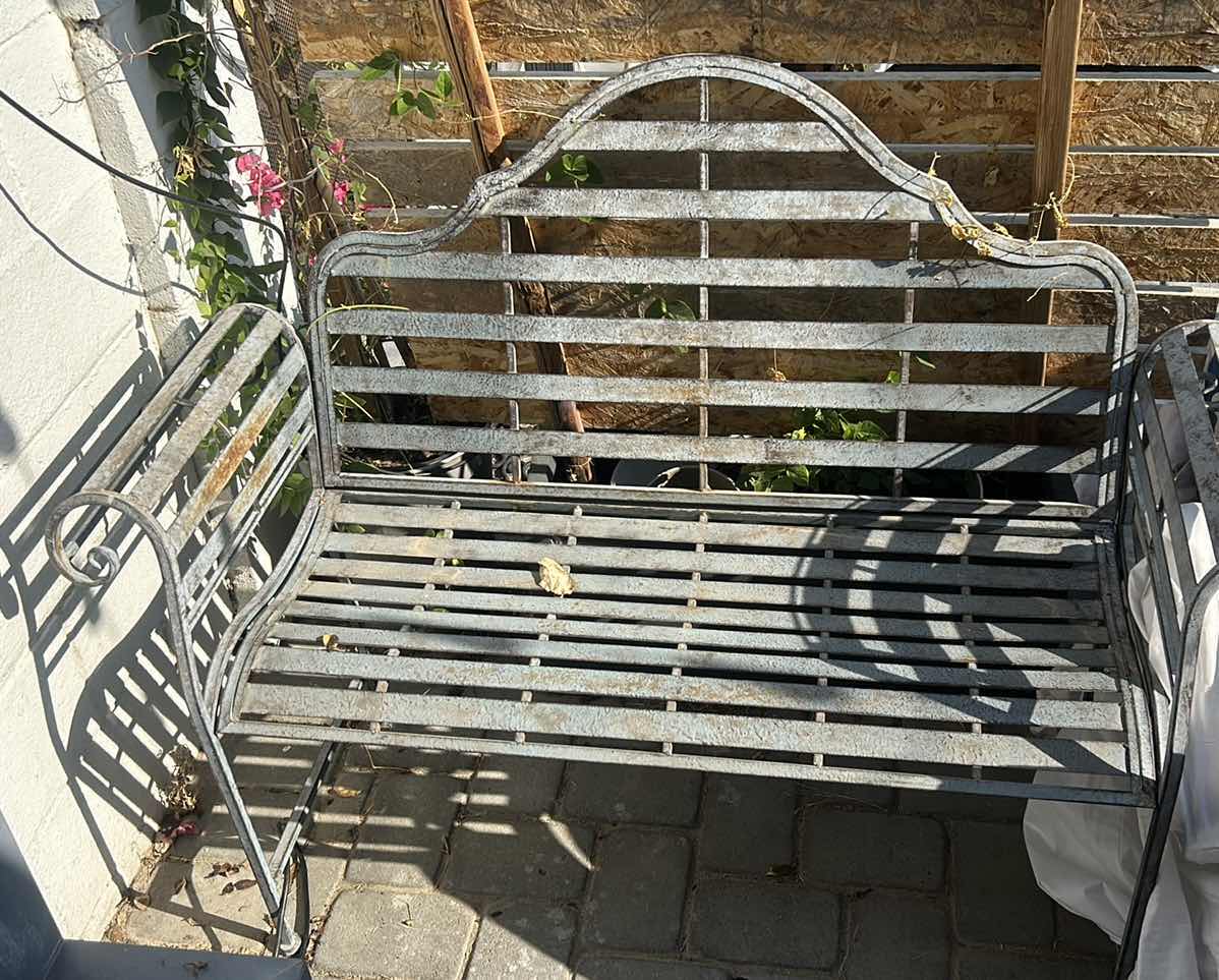 Photo 1 of METAL OUTDOOR BENCH 54" X 25" X H. 40 ¾".