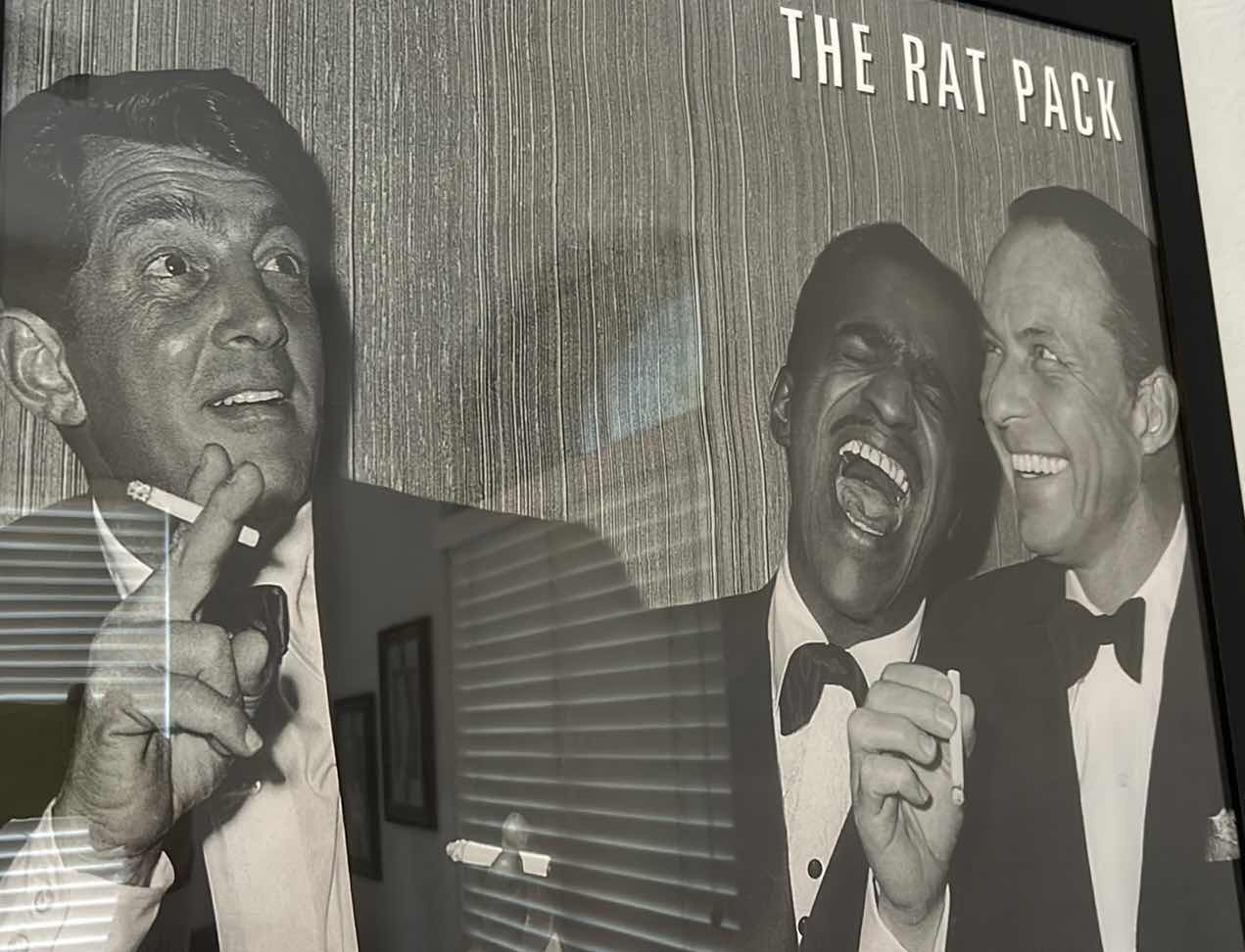 Photo 2 of BLACK FRAMED "THE RAT PACK AT CARNEGIE HALL 1961" ARTWORK  26" x H38"