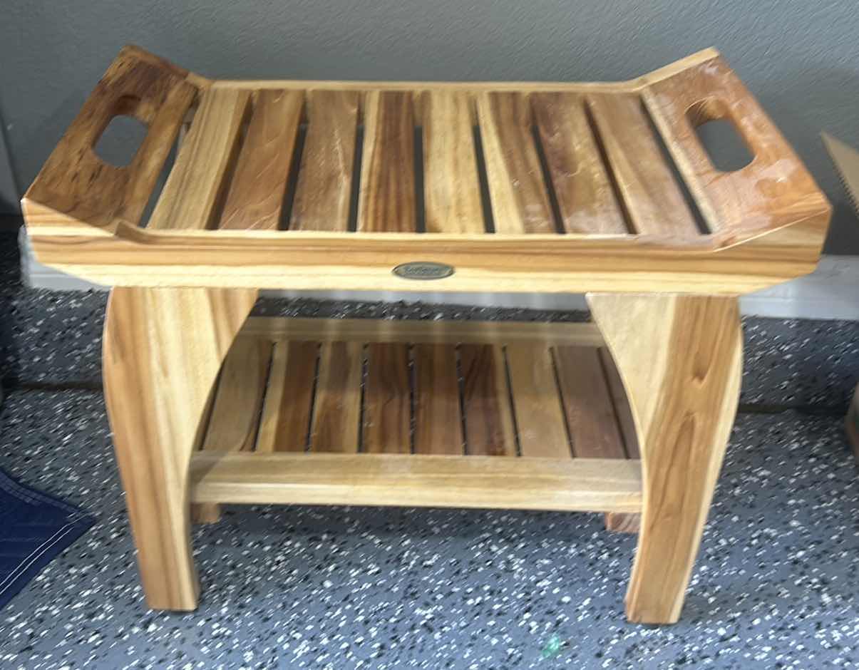 Photo 1 of ECO DECORS TEAK BENCH/TABLE 2' X 13.75" X H 19.25".