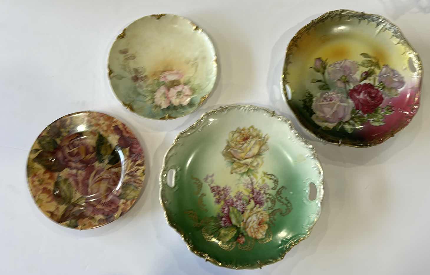 Photo 1 of 4 VINTAGE HAND-PAINTED PLATES