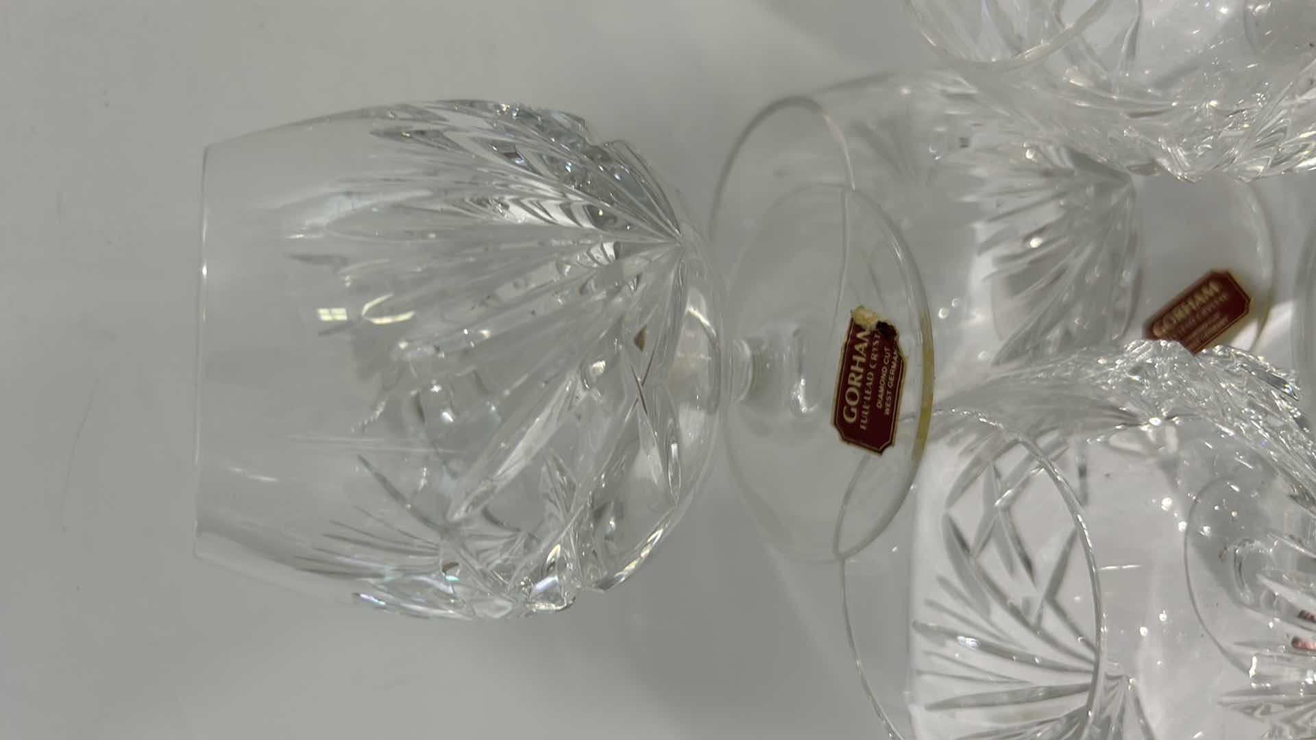 Photo 2 of 9 GORHAM CUT CRYSTAL STEMWARE